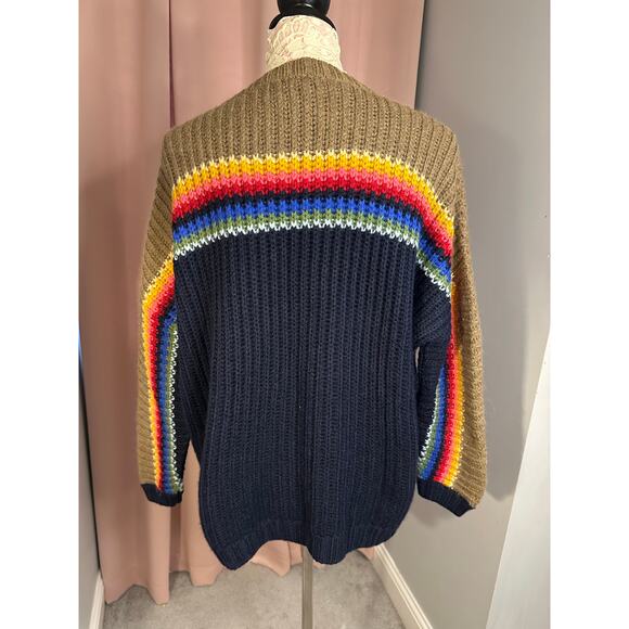 Xirena Apres Ski Simone Sweater Telluride Alapaca Blend Rainbow Sz XS Oversized - Picture 5 of 9